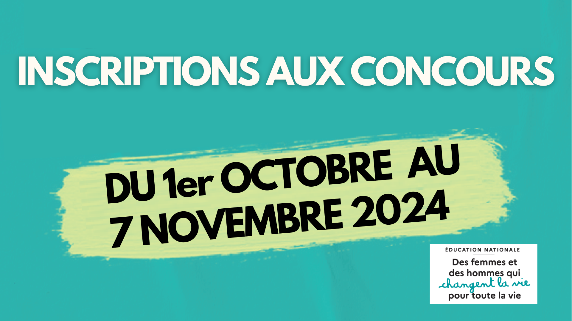 Ouverture des concours du 1er octobre au 7 novembre 2024